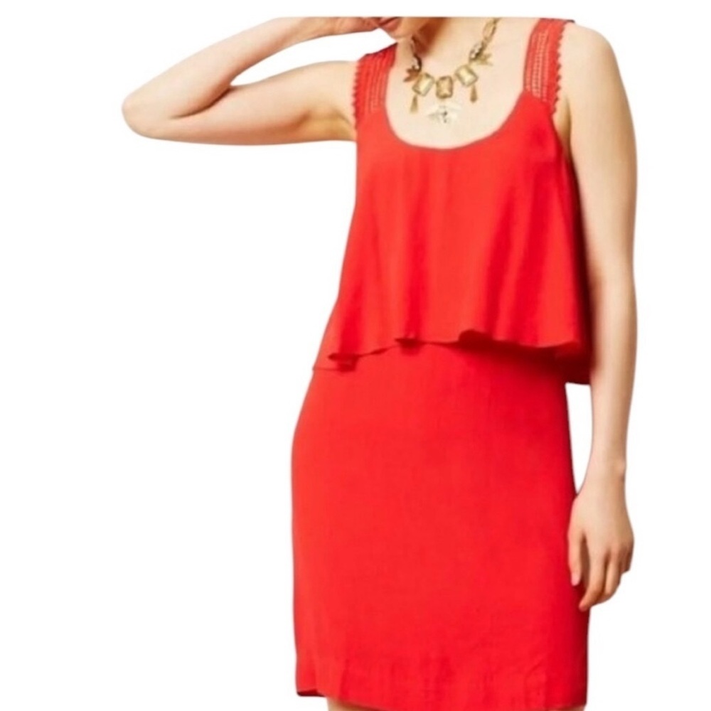 Maeve Tisana Red Dress from Anthropologie